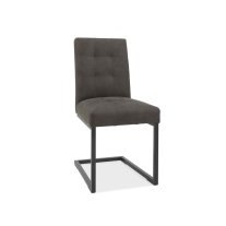 Indus Upholstered Cantilever Chair - Dark Grey Fabric (Pair) Indus Upholstered Cantilever Chair - Dark Grey Fabric (Pair)