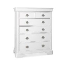 Chantilly White 2 plus 4 Drawer Chest
