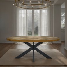 Ellipse Rustic Oak 6 Seater Dining Table Ellipse Rustic Oak 6 Seater Dining Table