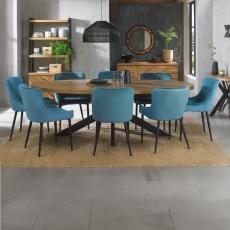 Ellipse Rustic Oak 8 Seater Dining Table Ellipse Rustic Oak 8 Seater Dining Table