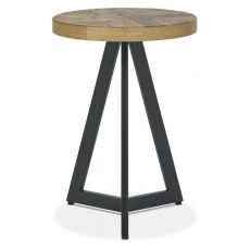 Ellipse Rustic Oak Lamp Table
