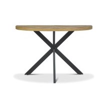 Ellipse Rustic Oak Console Table Ellipse Rustic Oak Console Table