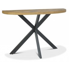 Ellipse Rustic Oak Console Table