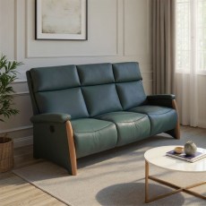 Lotus Large Sofa with 1 side Power Recliner With battery in Leather Lotus Large Sofa with 1 side Power Recliner With battery in Leather