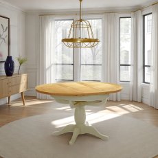 Arundel Ivory Round Extending Pedestal Dining Table