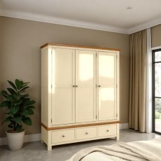 Arundel Ivory Triple Robe With 3 Drawers Arundel Ivory Triple Robe With 3 Drawers