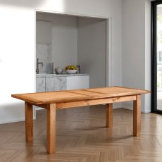 Arundel Light Oak Dining Table With 2 Extensions 180-250 X90