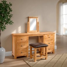 Arundel Light Oak Pedel Stool Table and Stool