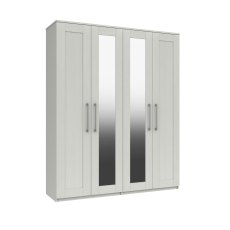 Avebury Tall 4 Door Robe with 2 Mirrors Flatpacked