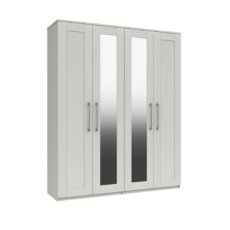 Avebury Tall 4 Door Robe with 2 Mirrors Flatpacked Avebury Tall 4 Door Robe with 2 Mirrors Flatpacked