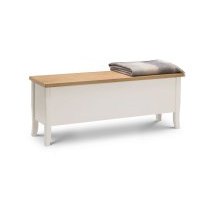 Hadspen Storage Bench Oak and Ivory