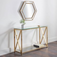 Kilver Console Table - Gold