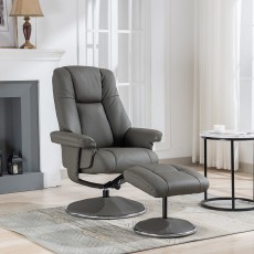 Venetia Swivel Recliner in Leather