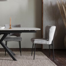 Baker Furniture Maya Dining Chair Light Grey Pair Baker Furniture Maya Dining Chair Light Grey Pair