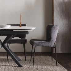 Baker Furniture Maya Dining Chair Dark Grey Pair Baker Furniture Maya Dining Chair Dark Grey Pair