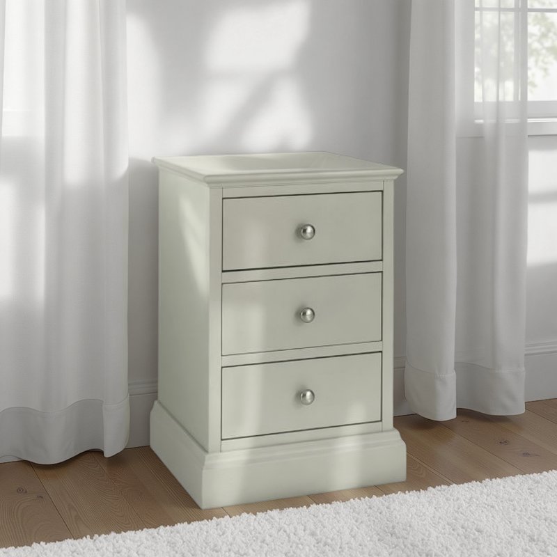 Bentley Designs Ashby Cotton 3 Drawer Nightstand