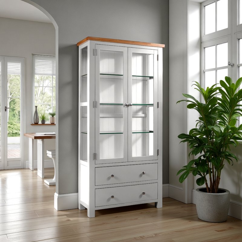 H Collection Arundel Display Cabinet With Light Other Paint Options