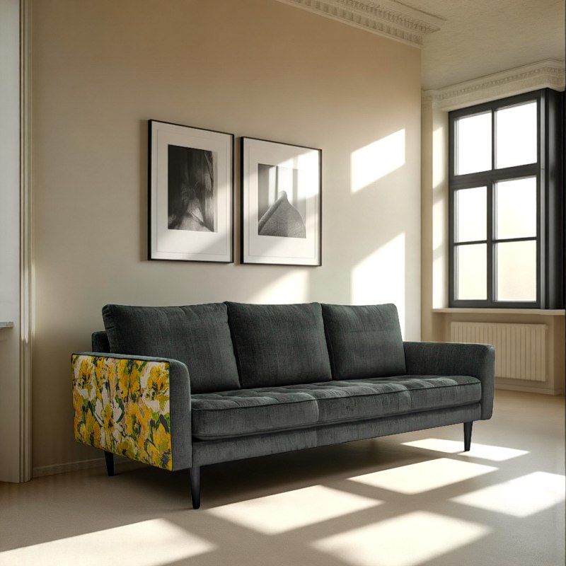 G Plan Vintage G Plan Vintage Ridley Grand Sofa 2 Story Fabric With Wooden Feet
