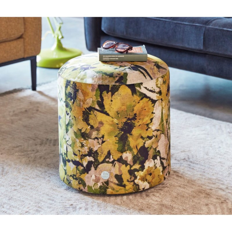 G Plan Vintage G Plan Vintage Bow Tall Round Footstool In Fabric