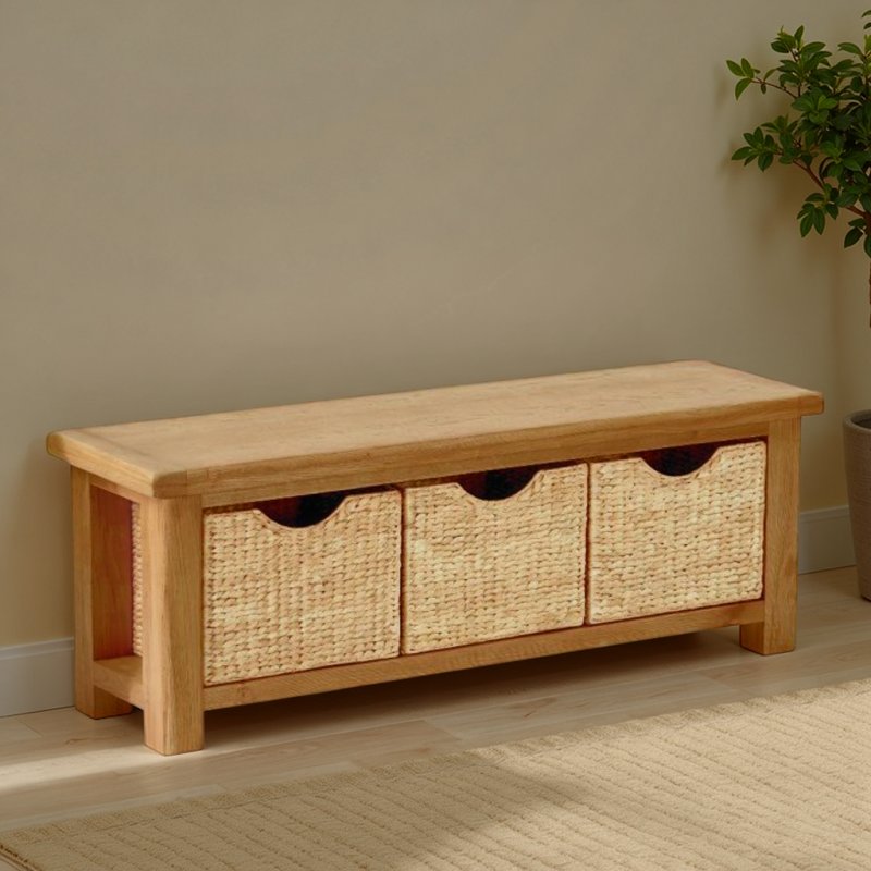 Global Home Salisbury Bench with Baskets