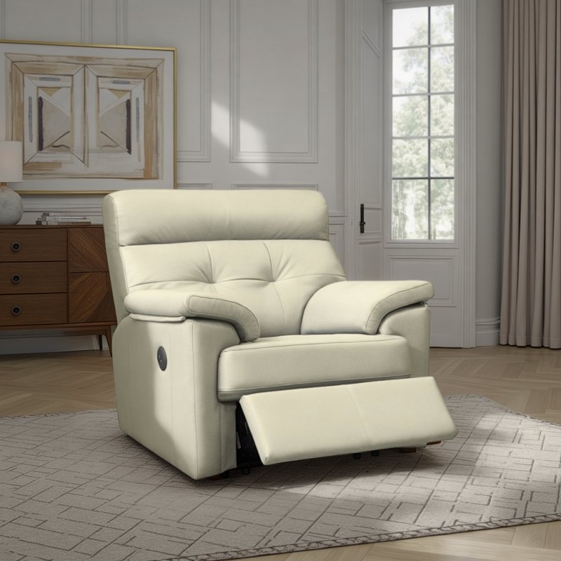 G Plan Laurie Power Reclining Armchair In Leather