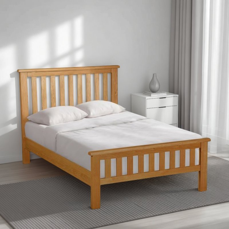 Global Home Salisbury Lite Slattted Bed 4ft6 Low Foot End