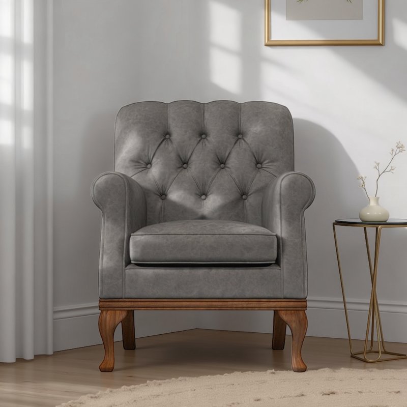 Old Charm Burnham Armchair in Leather