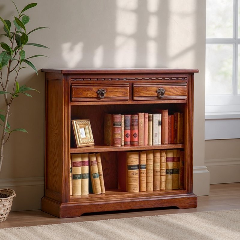 Old Charm Old Charm Low Open Bookcase