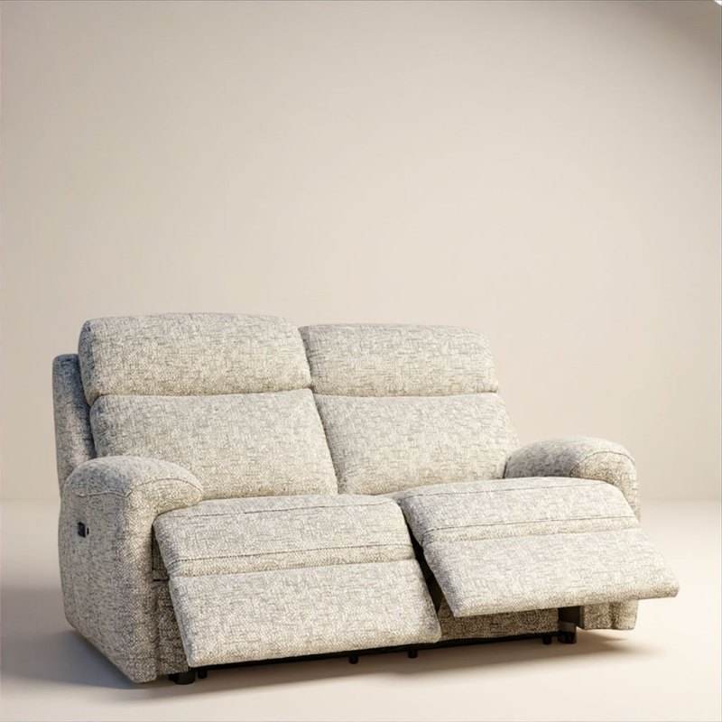 G Plan Hardy 2 Seater Power Recliner Sofa Head Rest and Lumbar In Fabric