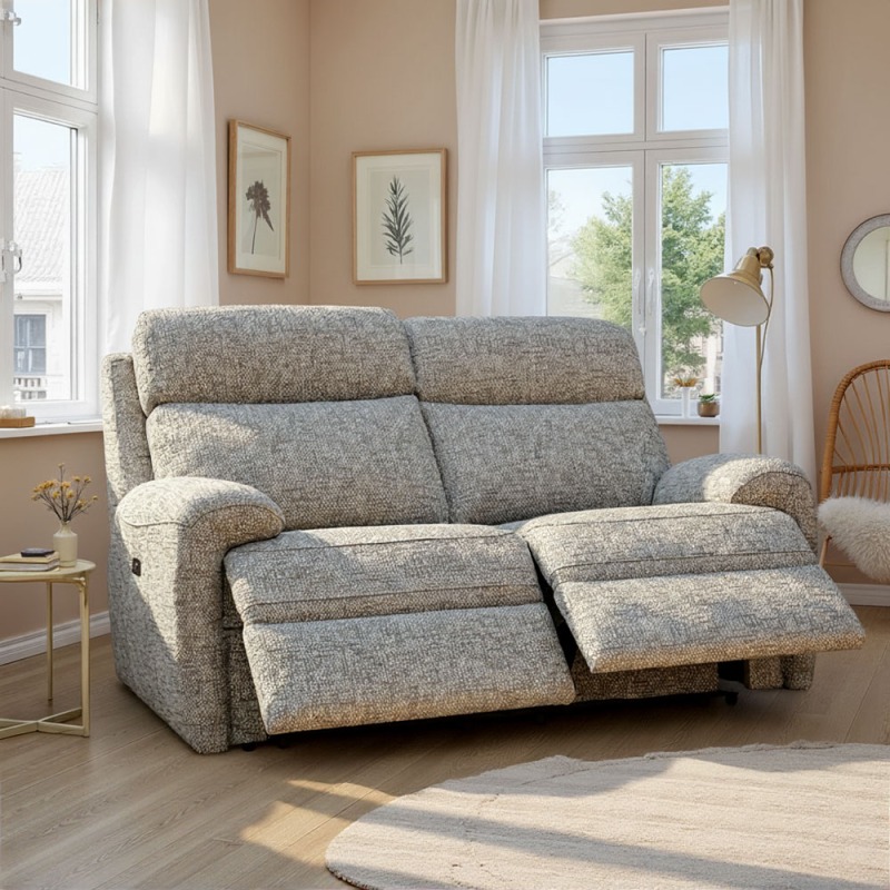 G Plan G Plan Hardy 3 Seater Power Recliner Sofa Head Rest and Lumbar In Fabric