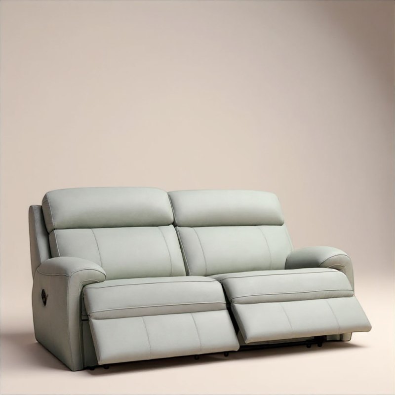 G Plan Hardy 3 Seater Power Recliner Sofa Head Rest and Lumbar In Leather
