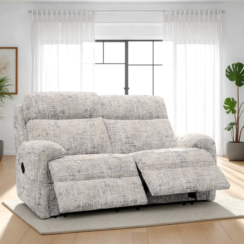 G Plan G Plan Hardy 2 Seater Manual Recliner Sofa With Heated Seats In Fabric