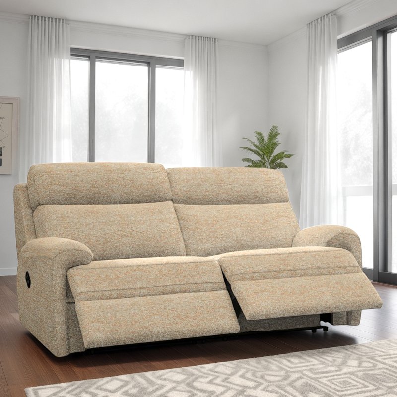 G Plan G Plan Hardy 3 Seater Manual Recliner Sofa With Heated Seats In Fabric