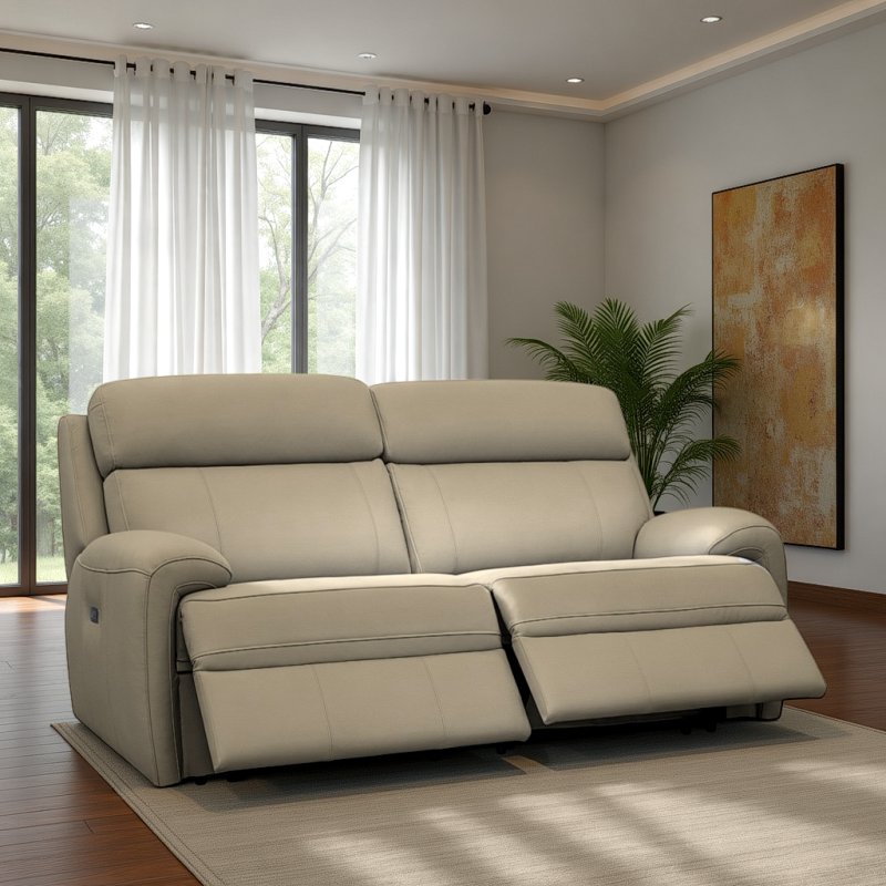 G Plan G Plan Hardy 3 Seater Power Recliner Sofa With Heated Seats Head Rest and Lumbar In Leather