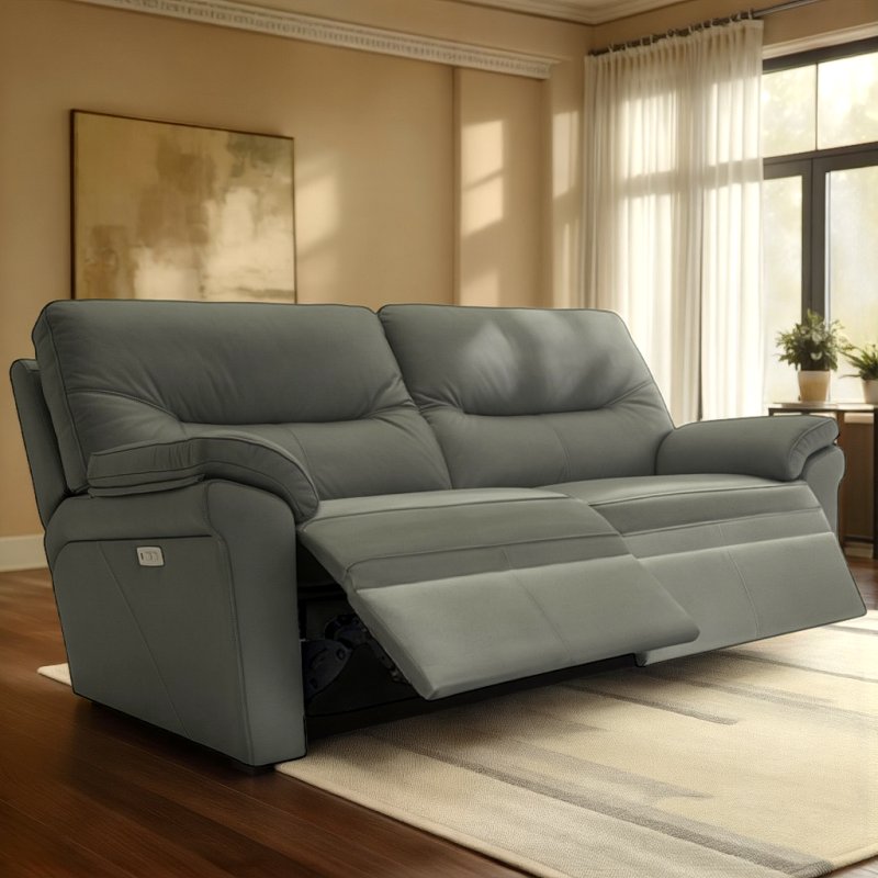 G Plan G Plan Seattle 3 Seater Heated Seat Double Recliner in Leather