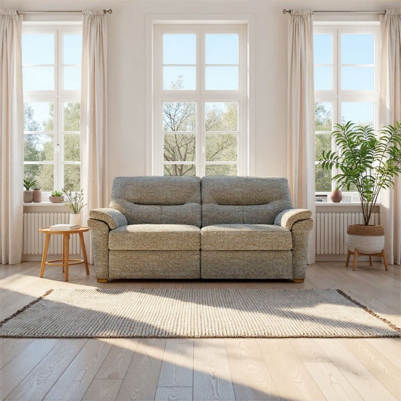 G Plan G Plan Seattle 3 Seater Sofa with Show Wood in Fabric