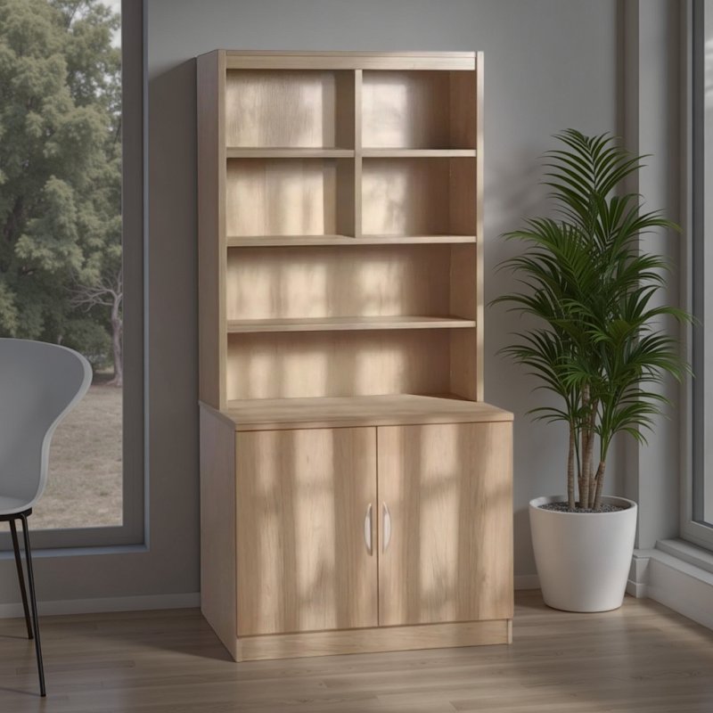 R White Cabinets LTD Desk Height Cupboard 850mm Wide With Hutch
