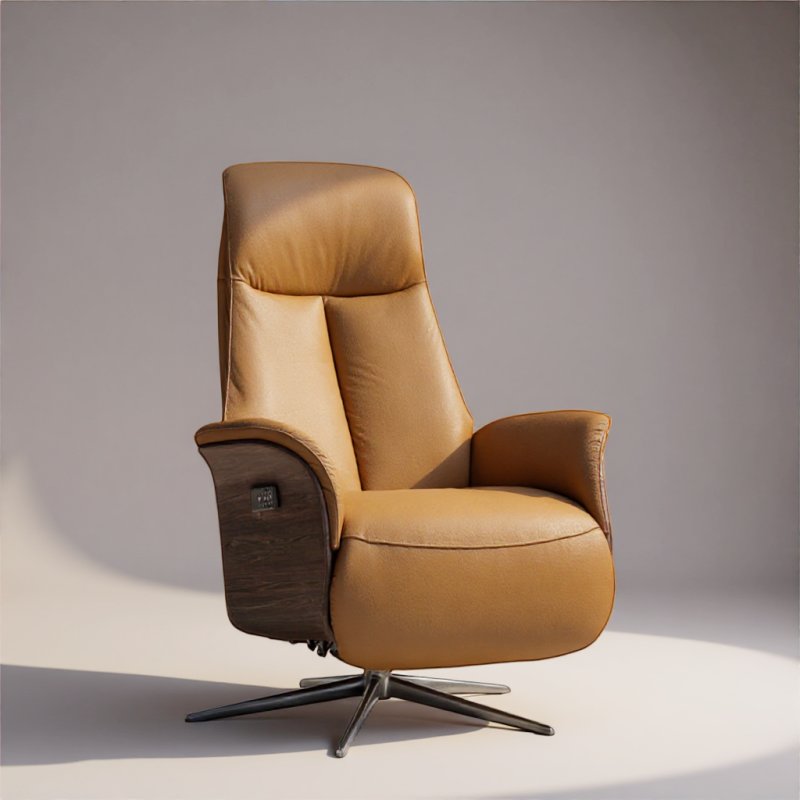 G Plan G Plan Kalmar Power Recliner with Powered Headrest In Leather