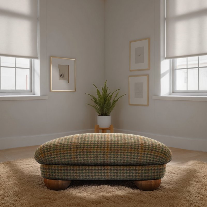 Old Charm Mini Footstool in Fabric