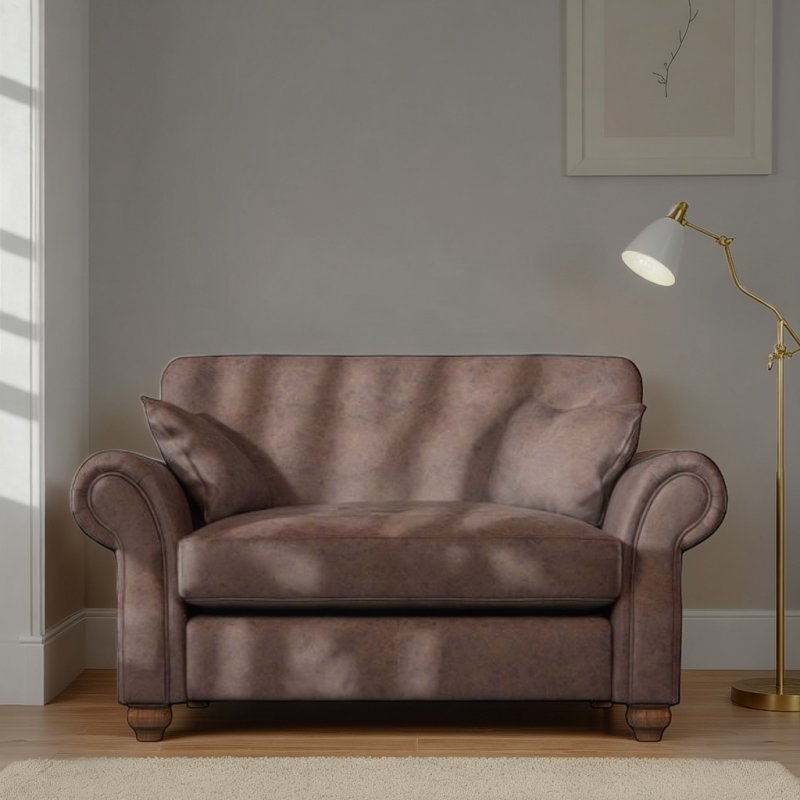 Old Charm Hemingway Love Seat in Leather