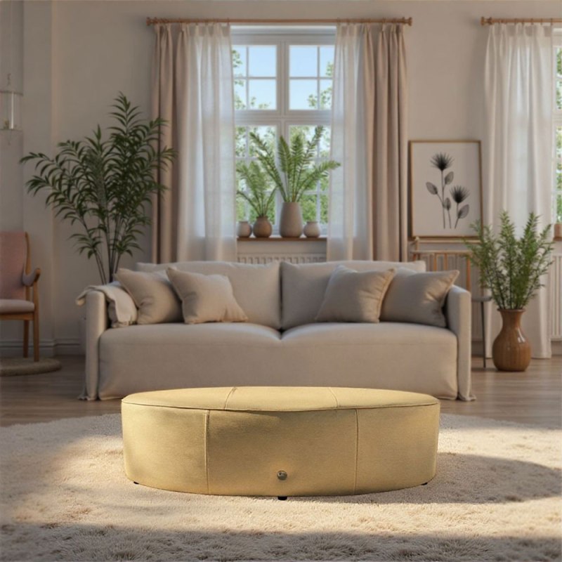 G Plan Vintage G Plan Vintage Allen Oval Footstool In Leather