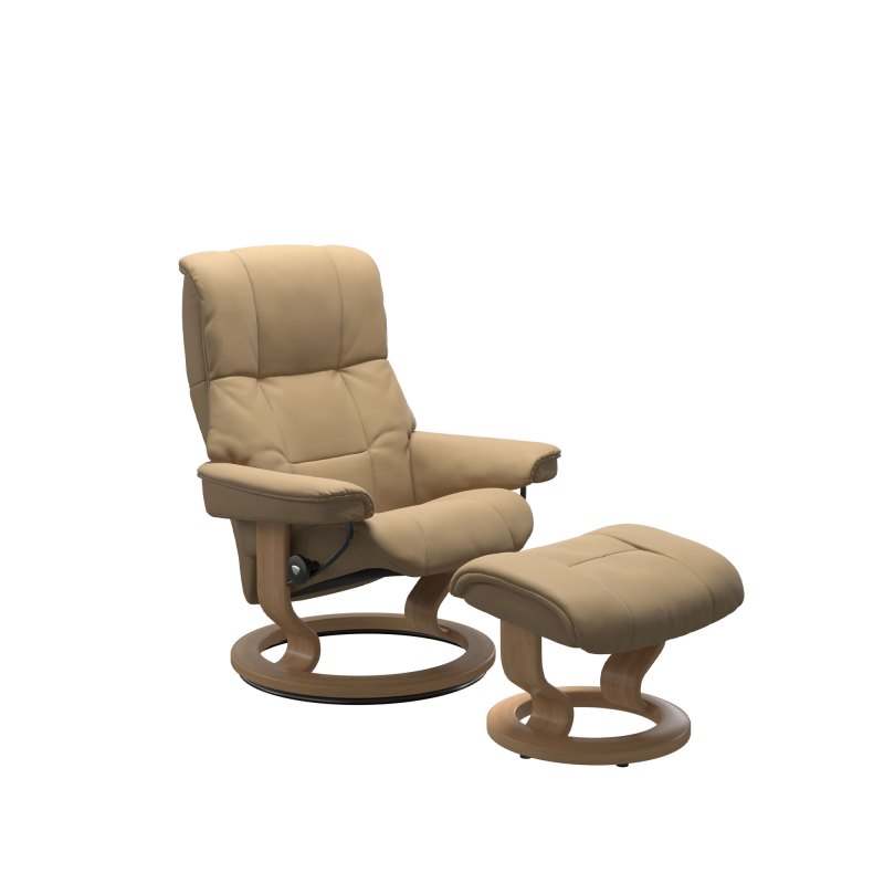 Stressless Stressless Mayfair Chair in Paloma Leather, Classic Base with Footstool