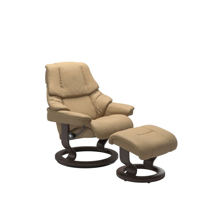 Stressless Stressless Reno Chair in Paloma Leather, Classic Base with Footstool