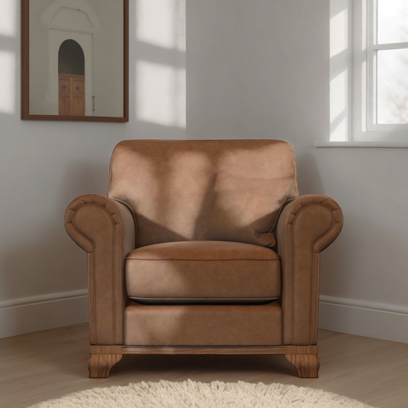 Old Charm Lavenham Armchair in Leather