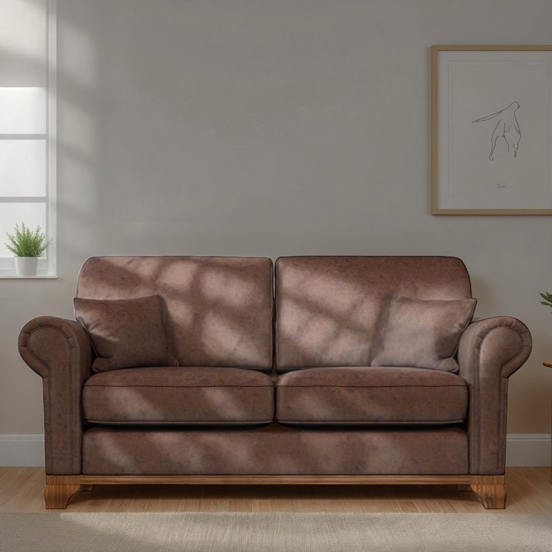 Old Charm Lavenham Medium Sofa in Leather