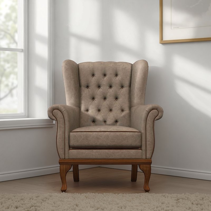 Old Charm Watton Armchair in Leather