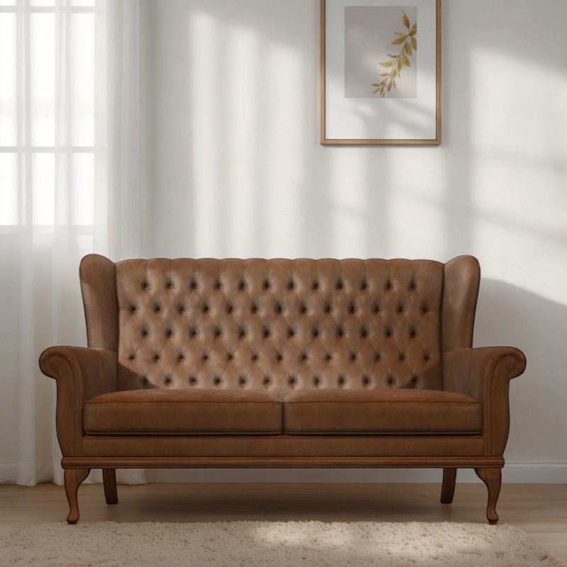 Old Charm Watton Medium Sofa in Leather