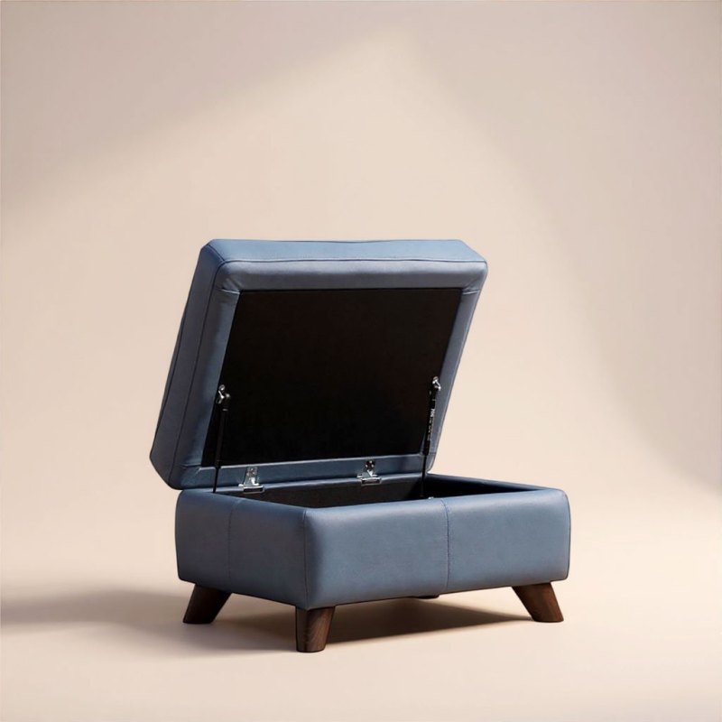 Olivia Storage Footstool Leather Main Image HF