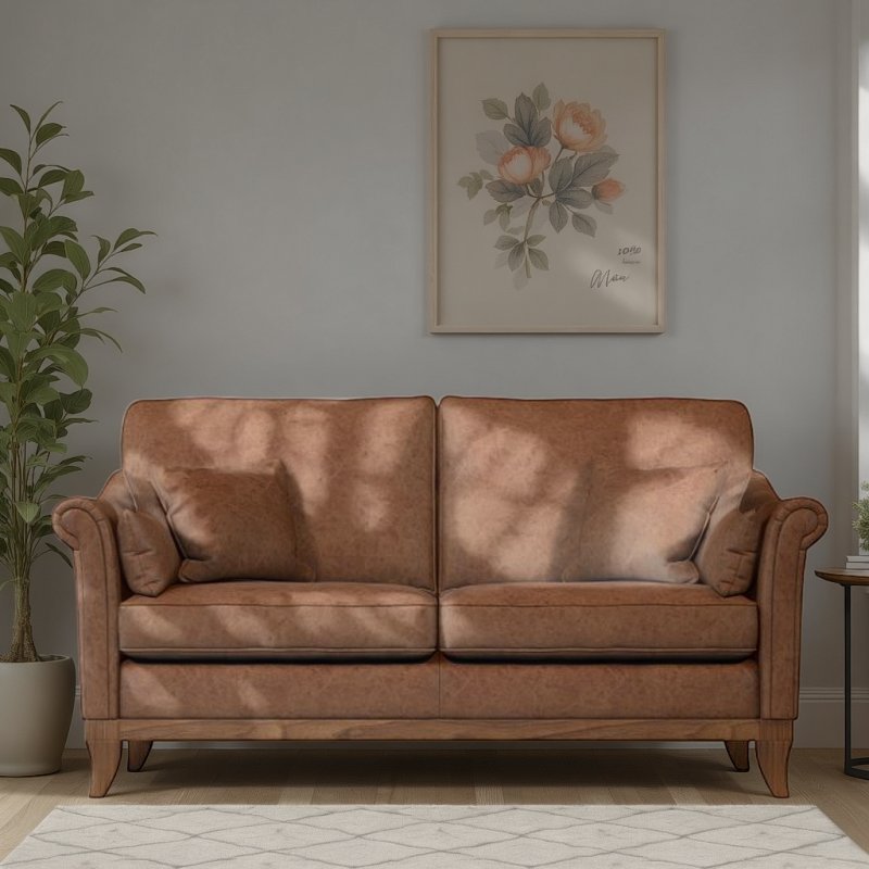 Old Charm Weybourne Medium Sofa in Leather
