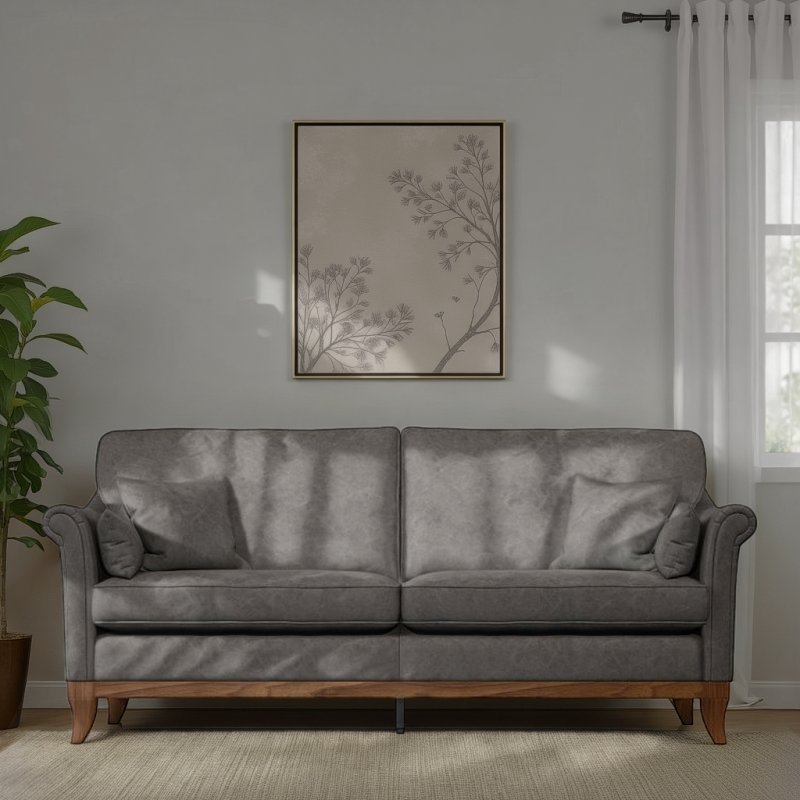 Old Charm Weybourne Large Sofa in Leather